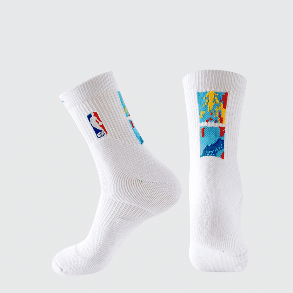 Chaussettes de Basketball Mid NBA blanc