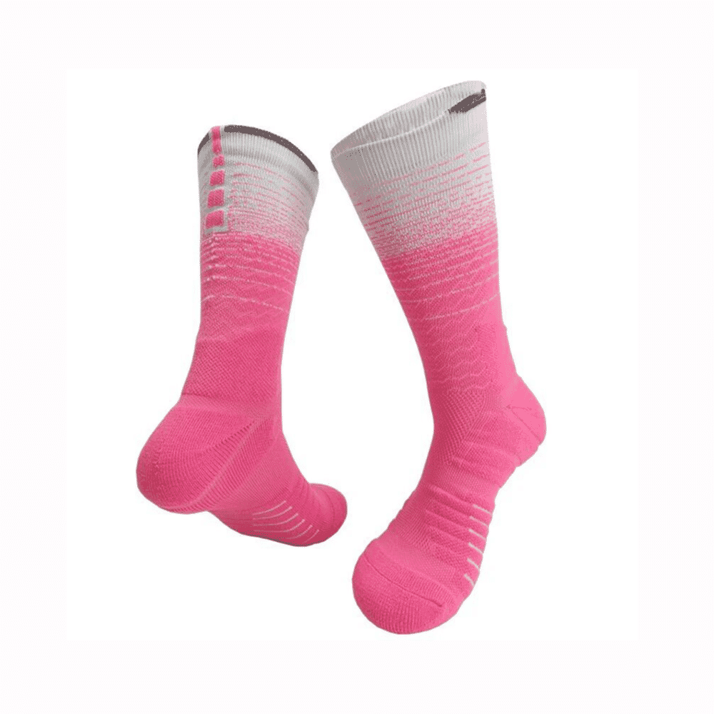 Chaussette basketball High rose blanc